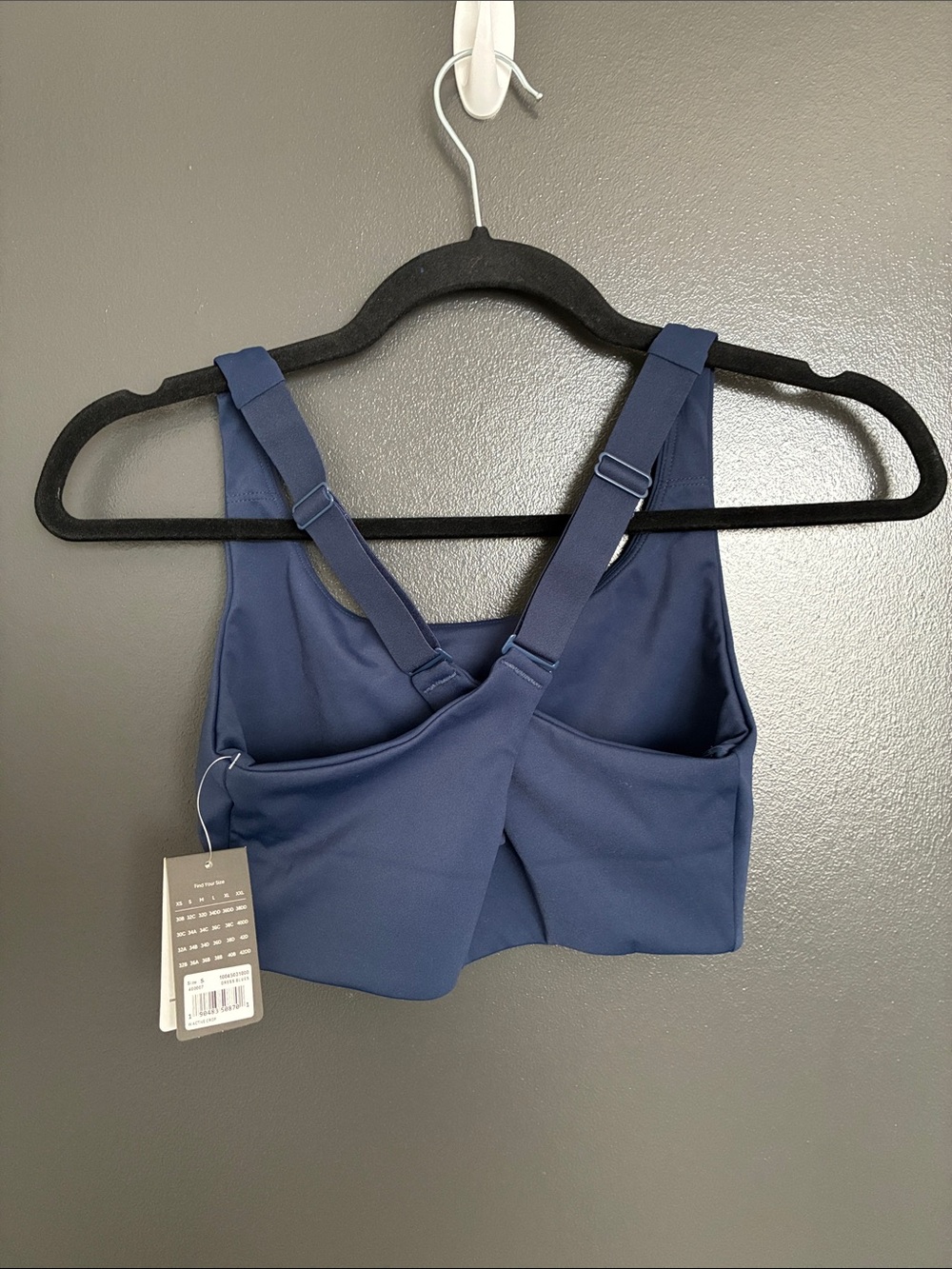 Tommy John Sports Bra Medium Impact Adjustable Size Small Dress Blues - Picture 5 of 8